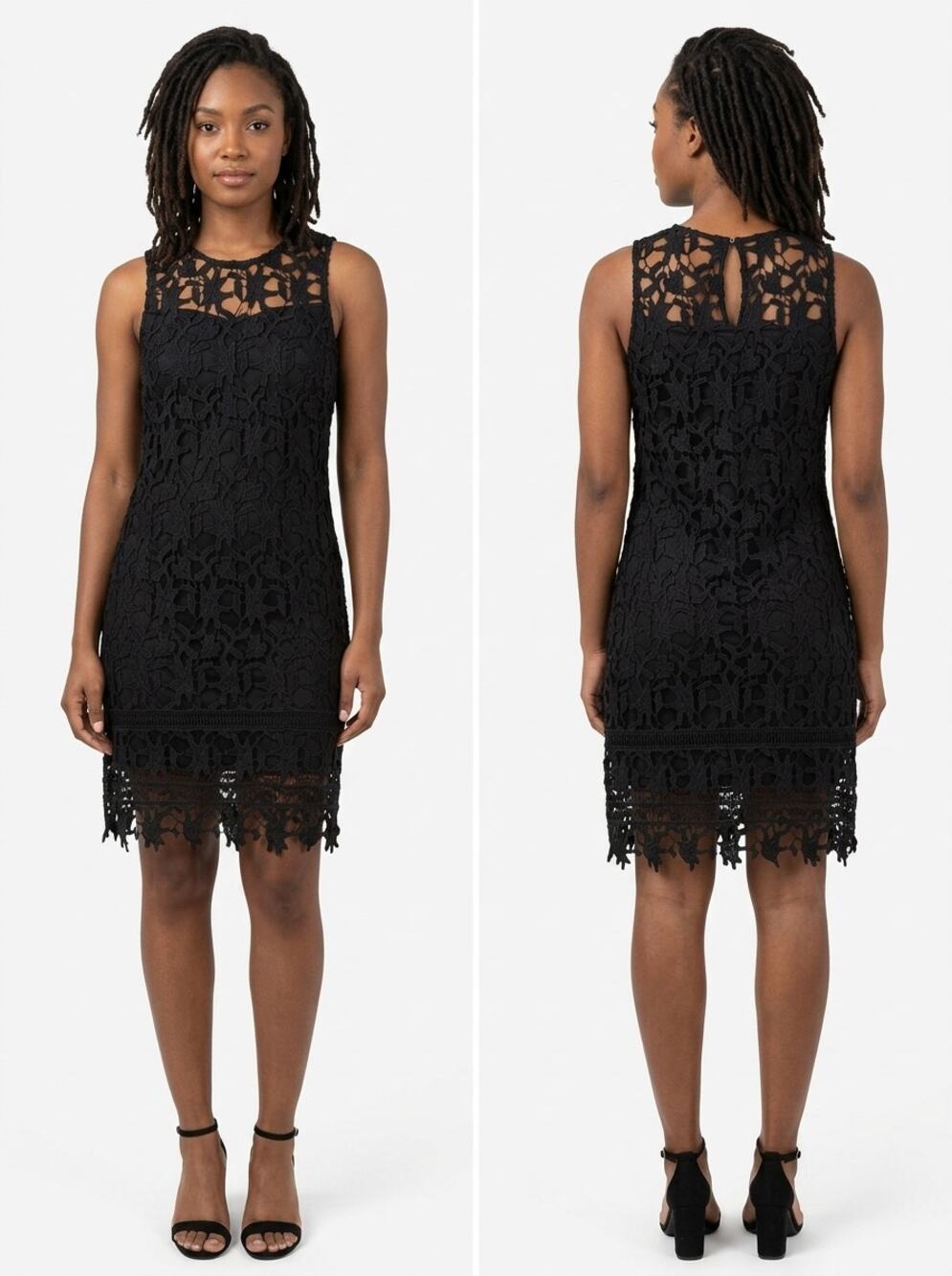 Francesca's 008-214896 Sheath Knee Length Lace Lined Dress Women Size M